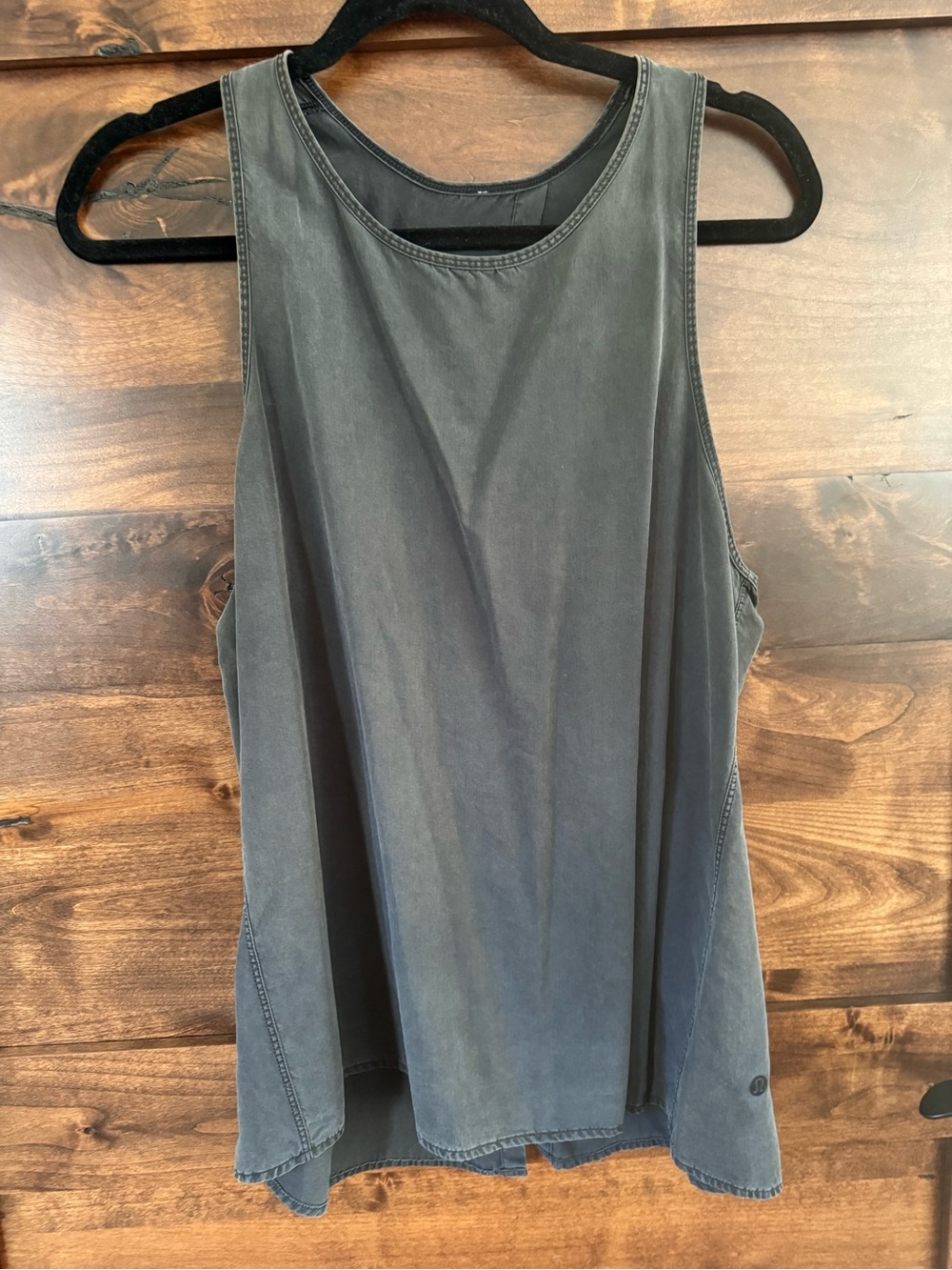Washed Black Women's Muscle Tank Top